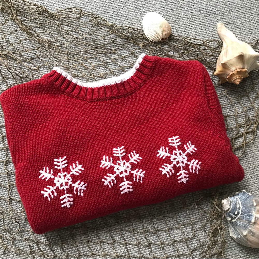 George “snow flakes” sweater.